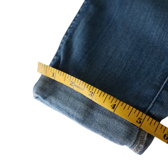 7 For All Mankind Womens The Skinny Crop & Roll Jeans Size 26 Light Wash Denim - Picture 12 of 12